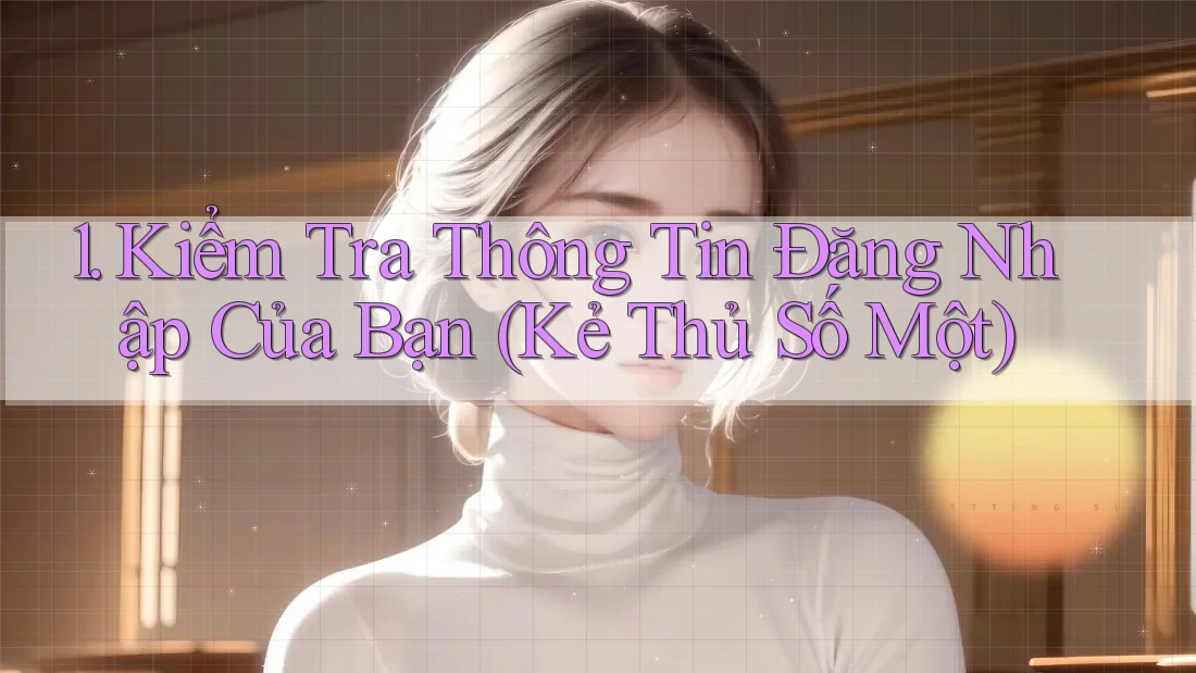 1. Kiểm Tra Thông Tin Đăng Nhập Của Bạn (Kẻ Thủ Số Một)